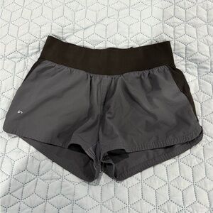 Speedo Women's Charcoal and Black Athletic Shorts